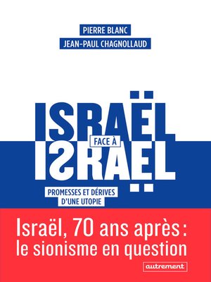 cover image of Israël face à Israël
